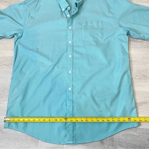 Miller Performance 100% Organic Cotton Size 2XT Teal Blue Short Sleeve Shirt - Picture 8 of 16